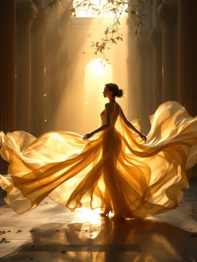 golden gown